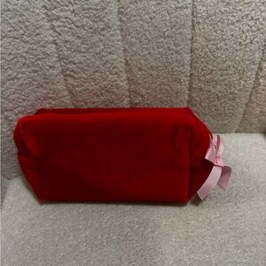 Elegant Red Velvet makeup bag